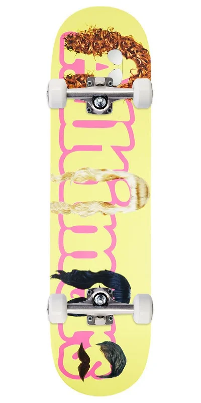 Comfortable Skateboard with Wide, Smooth Wheels-Alltimers Disguise Skateboard Complete - Yellow - 8.00"