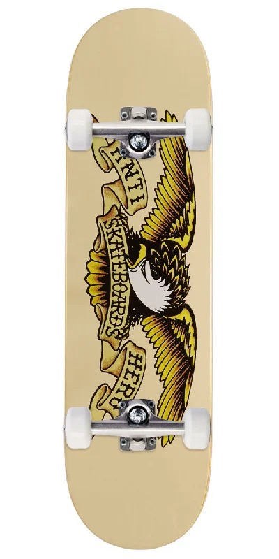 Durable Skateboard Wheels for Smooth Gliding-Anti-Hero Classic Eagle Skateboard Complete - Cream - 8.62"