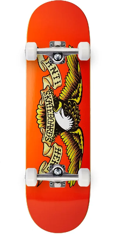 Complete Skateboard Set for Kids and Adults-Anti-Hero Classic Eagle Skateboard Complete - Orange - 9.00"