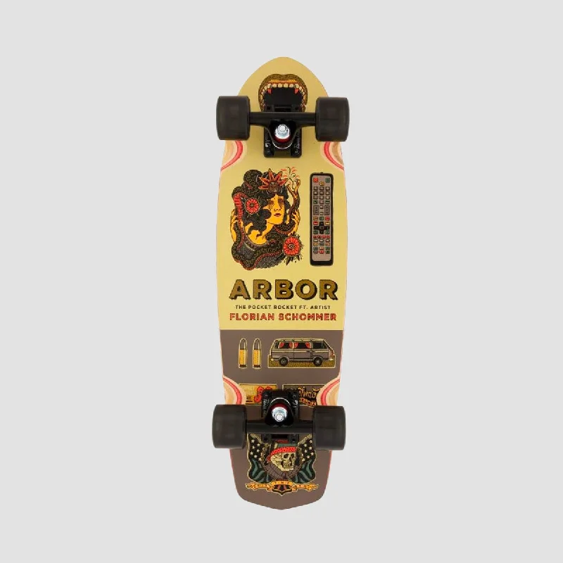 Electric Skateboard for Easy Urban Travel-Arbor Artist Pocket Rocket (Slight 2nd's) Cruiser Skateboard Multi/Black - 27"