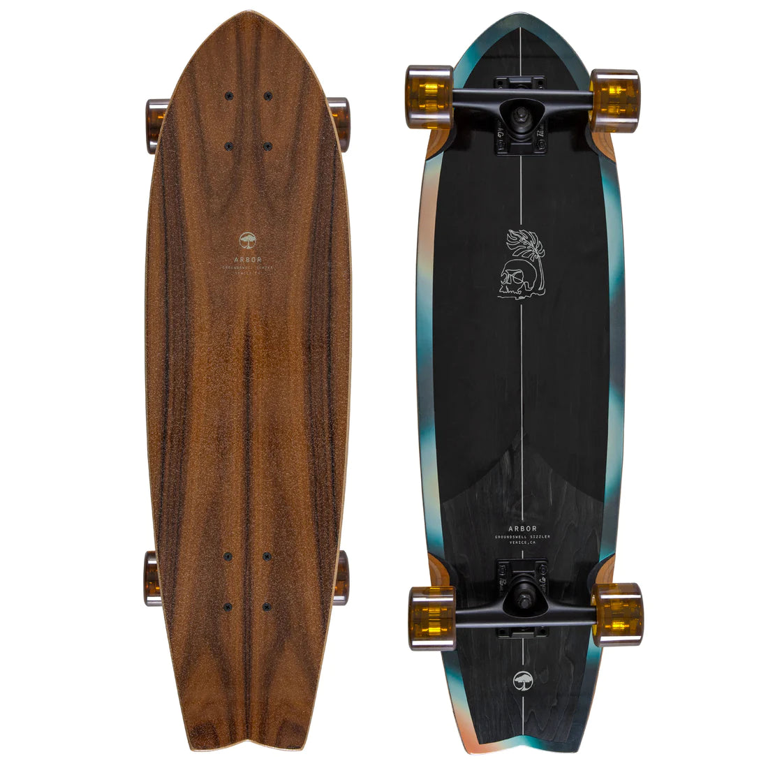 Durable Skateboard for Street and Park Use-Arbor Groundswell Sizzler 8.625" x 30.5" Cruiser Complete