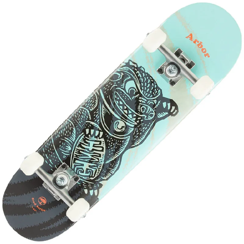 Comfortable Longboard Skateboard for Long Rides-Arbor Seed Woodcut Complete 7.5"