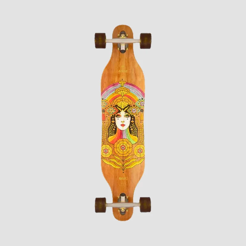 Skateboard with High-Performance Bearings for Speed-Arbor Solstice B4BC Axis Drop through Longboard Skateboard - 37"