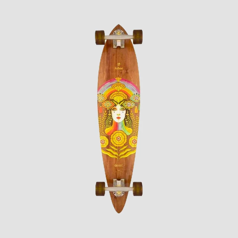 Complete Skateboard Setup for Teen Riders-Arbor Solstice B4BC Fish Pintail Longboard Skateboard - 37"