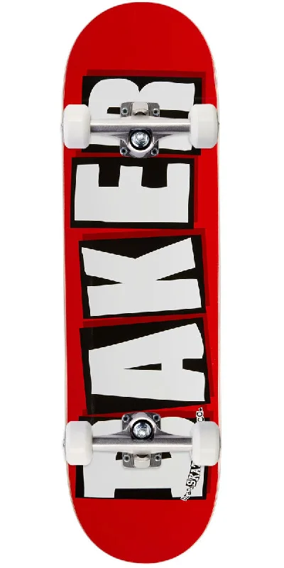 Skateboard Set for Kids with Colorful Designs-Baker Brand Logo Skateboard Complete - White - 8.60"