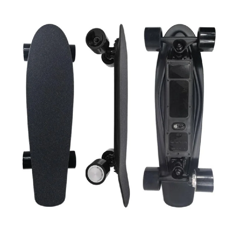 Lightweight Longboard Skateboard for Cruising-Black 350W Single Tail Desk Fish Electric Skateboard