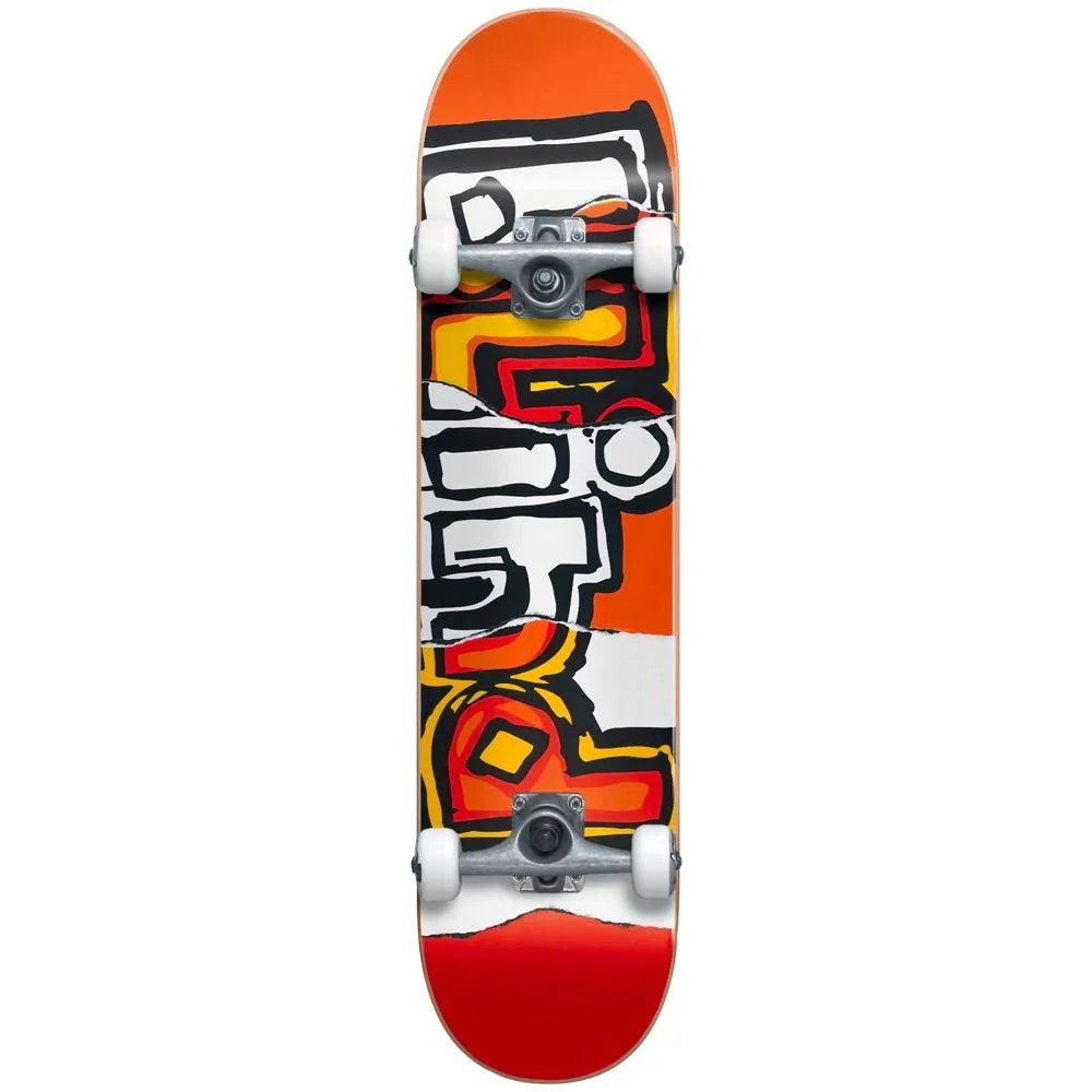 Skateboard for Young Beginners with Safety Features-Blind Og Ripped Veneer First Push Premium Orange 7.75" Complete Skateboard