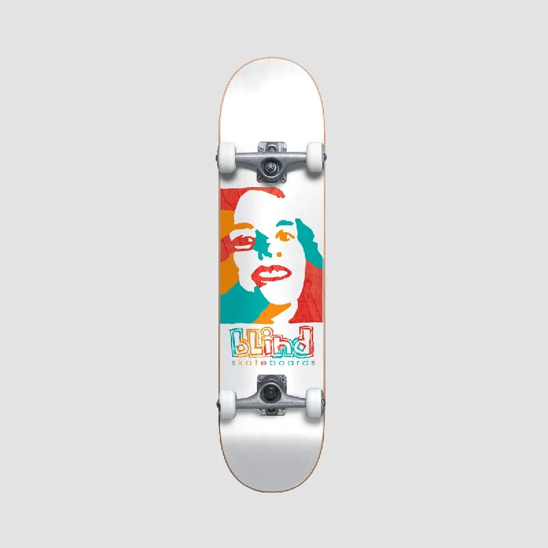 Skateboard with LED Lights for Fun and Visibility-Blind Psychedelic Girl FP Premium Skateboard White - 7.75"