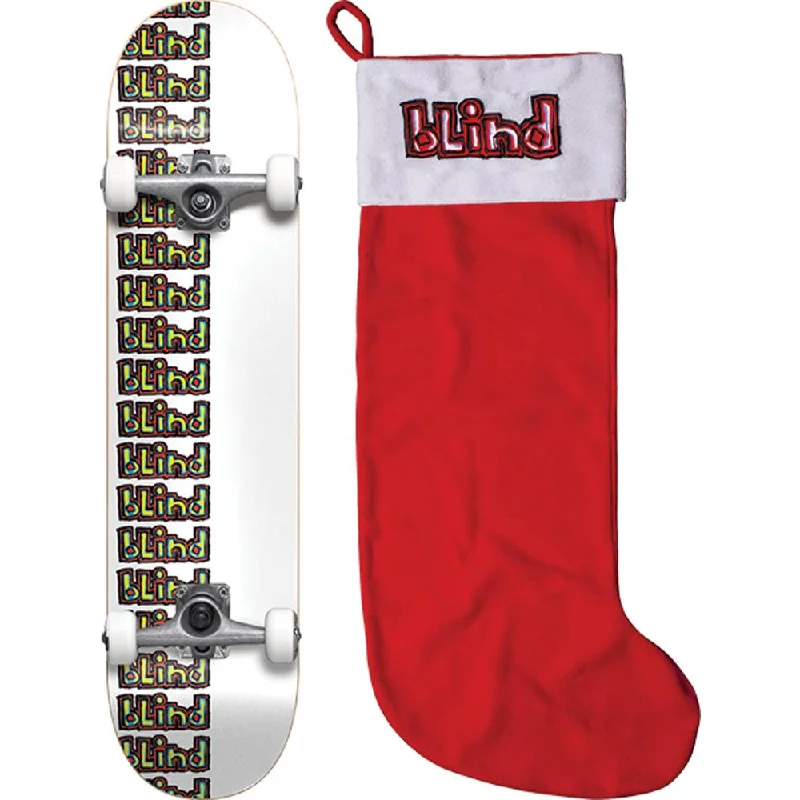 All-Terrain Electric Skateboard for Off-Road Rides-Blind Repeat Rail White W/Stocking 7.37" Skateboard