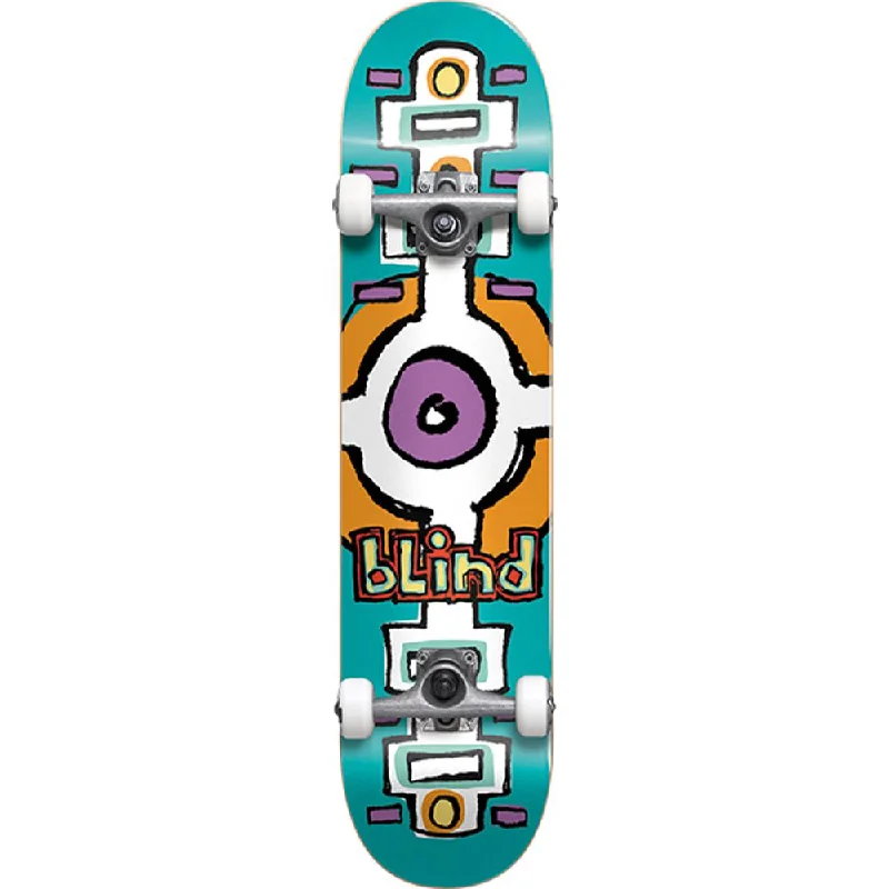 All-Purpose Skateboard for Street, Park, and Cruising-Blind Round Space Teal First Push Softtop 6.75" Skateboard