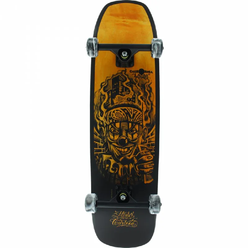 Compact Skateboard for Easy Travel and Storage-California Locos Payaso X Mister Cartoon 8.375" Skateboard