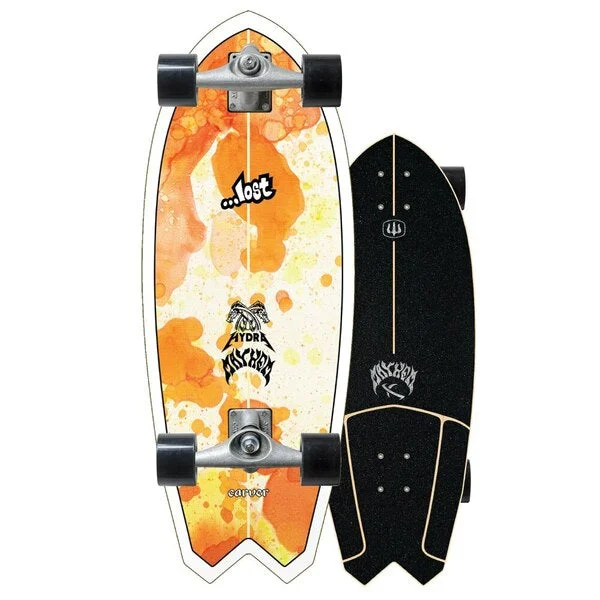 Compact Skateboard for Storage and Portability-Carver CX x LOST Hydra 29" x 10.25 w/ Cx Trucks - Surfskate Complete