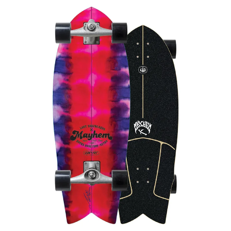 Reliable Skateboard for Urban Riding-Carver Cx …LOST RNF Retro Pink 29.5" w/ Cx Trucks - Surfskate Complete