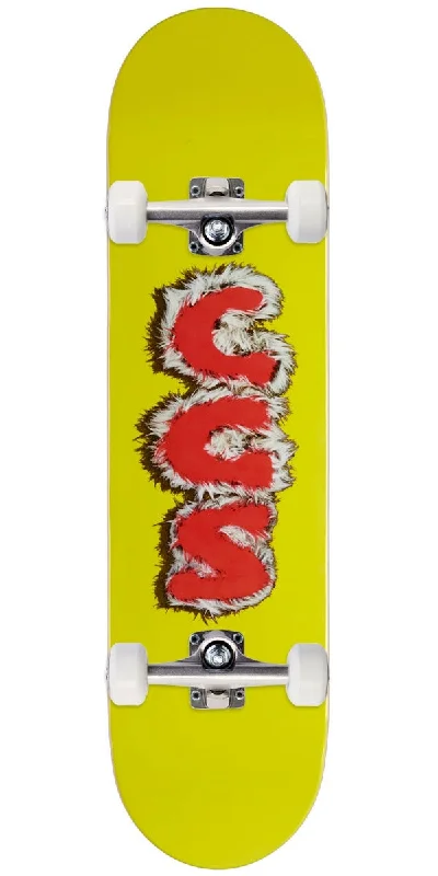 High-Speed Electric Skateboard for Fast Commuting-CCS Furry Letters Skateboard Complete - Yellow