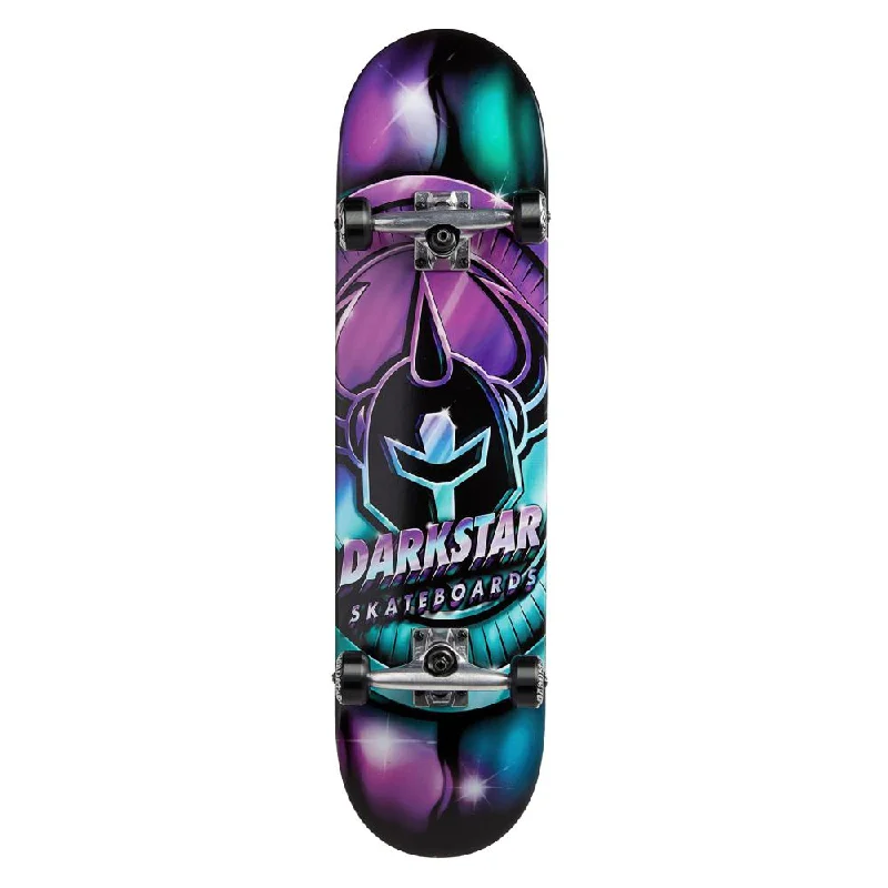 Longboard Skateboard for Comfortable Rides-Darkstar Anodize Aqua/Purple First Push 8.0" Skateboard