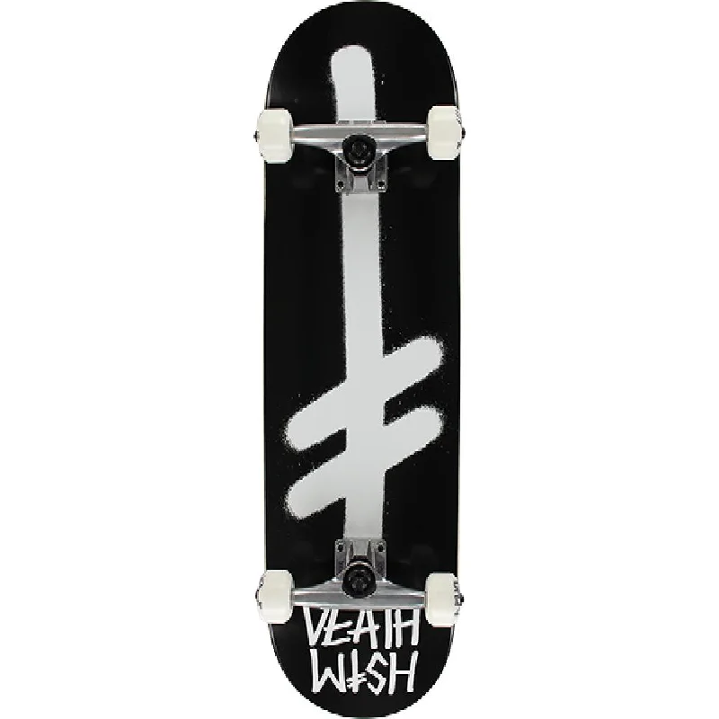 Durable Skateboard for Street and Park Use-Deathwish Gang Logo 8.5" Complete Skateboard