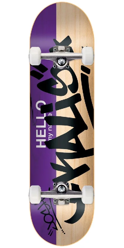 Comfortable Deck Skateboard for Relaxed Rides-DGK Hello My Name Is Josh Kalis Skateboard Complete - Purple - 8.06"