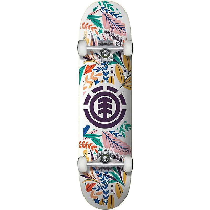 All-Around Skateboard for Trick and Street Riding-Element Floral Party 7.75" Complete Skateboard