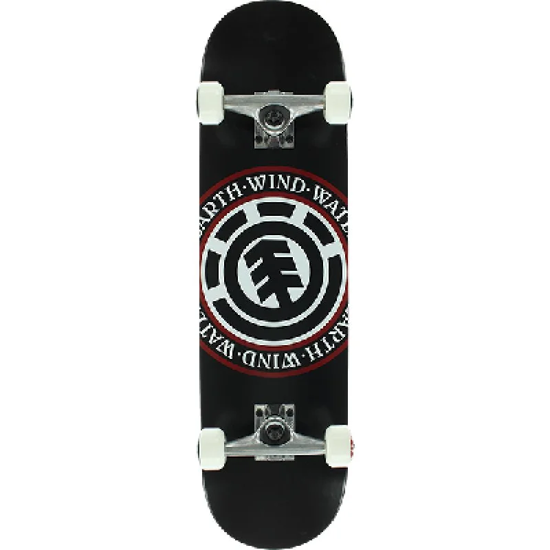 Smooth Ride Longboard for Easy Transportation-Element Seal in Black 8.0" Complete Skateboard