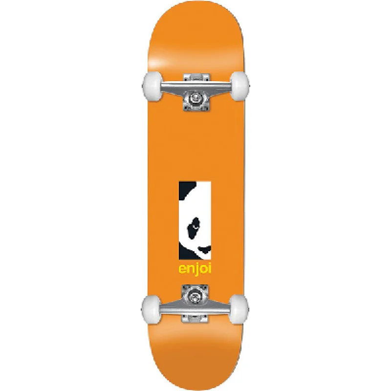 Custom Skateboard Wheels for Unique Look-Enjoi Box Panda First Push Orange 8.125" Complete Skateboard