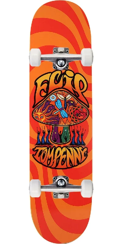 Performance Skateboard with High-Speed Bearings-Flip Penny Love Shroom Skateboard Complete - Orange - 8.00"