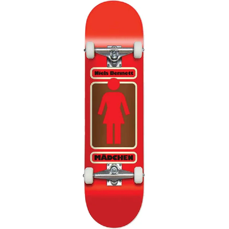 Stylish Skateboard for Modern Riders-Girl Bennett 93 Til 7.87" Skateboard in Red