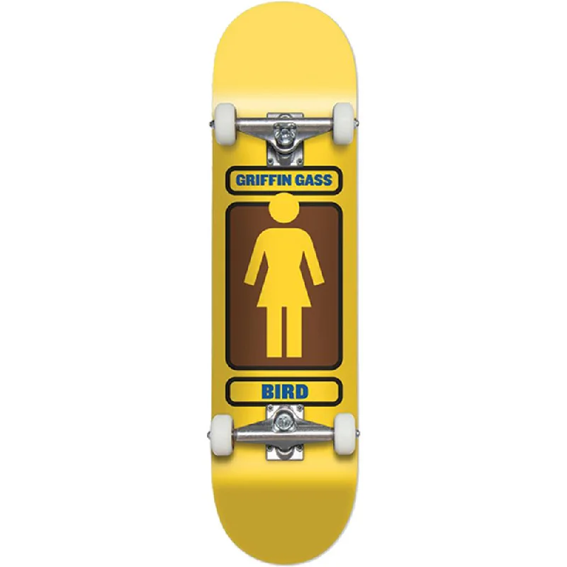 High-Speed Skateboard for Thrill Seekers-GIRL Gass Yellow 93 Til 7.75" Skateboard