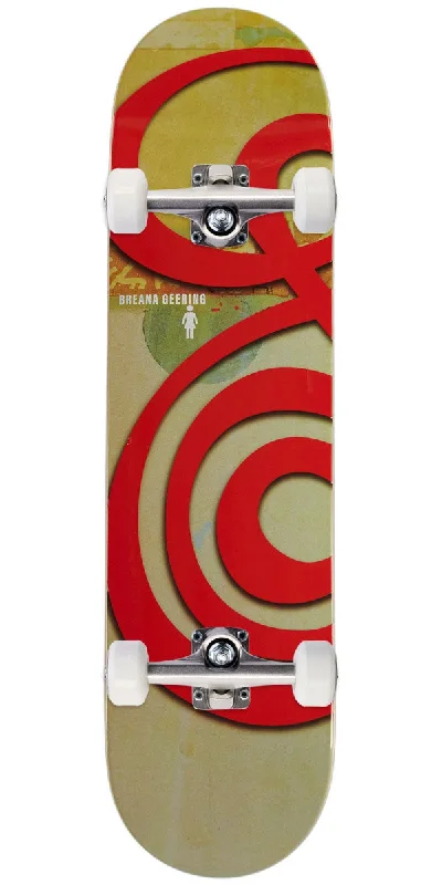 Stylish Mini Skateboard for Young Enthusiasts-Girl Jenkins 30 Swirls Geering Skateboard Complete - 8.00"