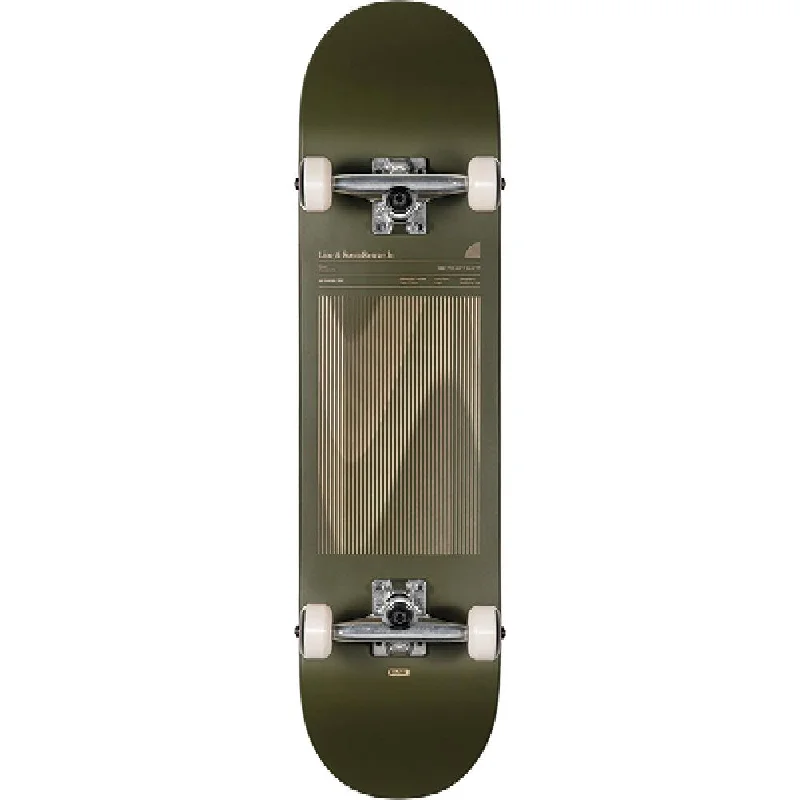 Durable Skateboard with Professional Bearings-Globe G1 Lineform in Olive 8.0" Complete Skateboard