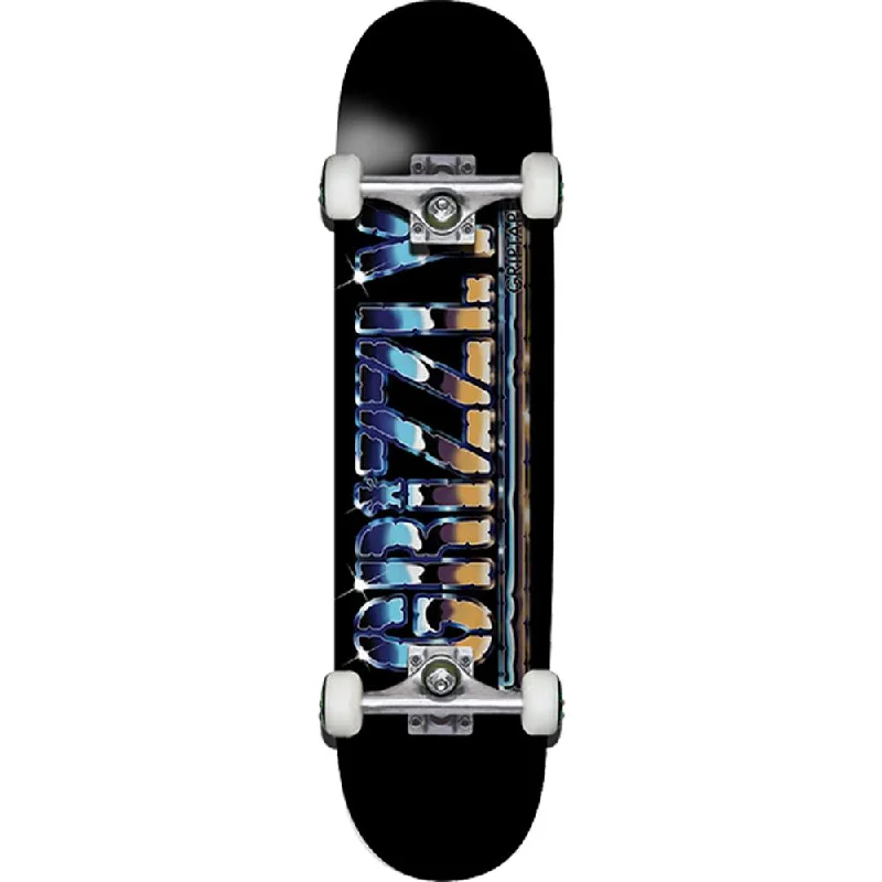 Trendy Skateboard Set for All Ages-Grizzly Sittin On Chrome 8.0" Complete Skateboard