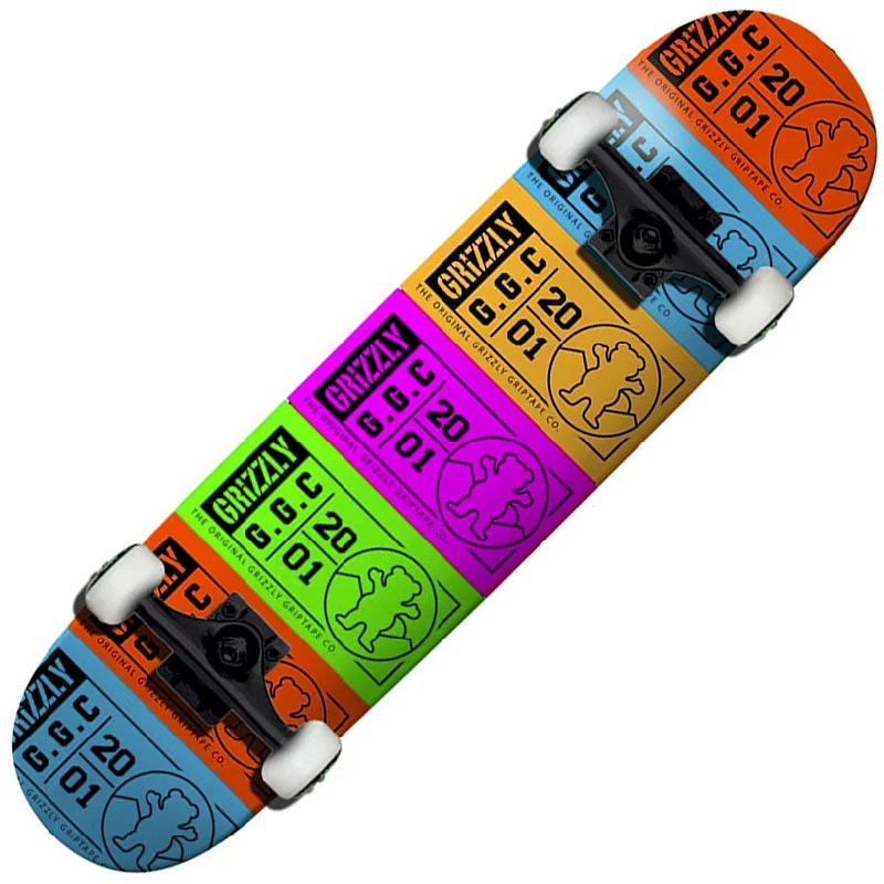 Comfortable Skateboard for Long, Easy Rides-Grizzly That's The Ticket Complete 8.0"