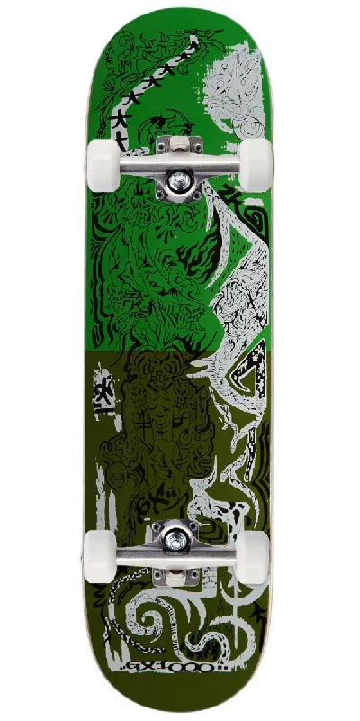 Easy-to-Use Skateboard for Beginners and Pros-GX1000 Breakthrough Krull Skateboard Complete - Green - 8.375"