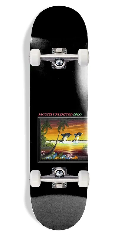 Smooth-Gliding Skateboard for Long Rides-Jacuzzi Unlimited John Dilo Flipper Skateboard Complete - 8.25"