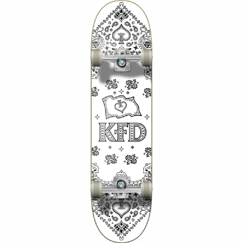 Classic Cruiser Skateboard for Easy Rides-KFD Bandana 8.0" Black Skateboard