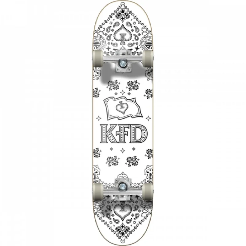 Top-Quality Skateboard Trucks for Stability-KFD Bandana 8.0" White Skateboard