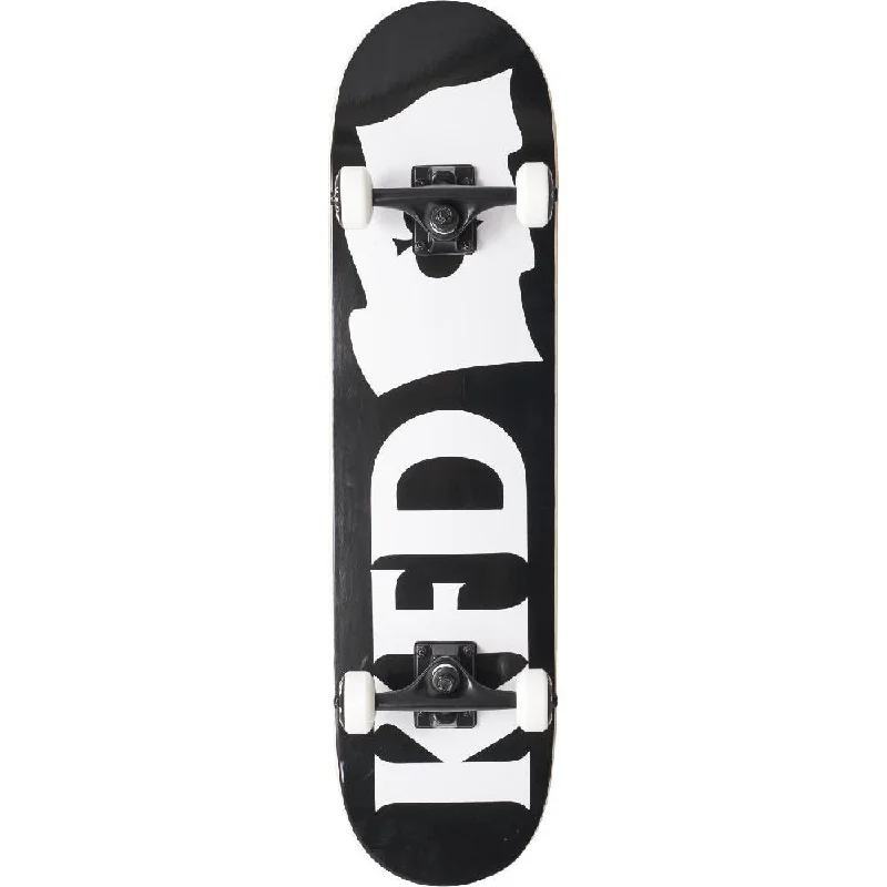 Skateboard with LED Lights for Night Riding-KFD Young Gunz Flagship in Black 8.0" Skateboard