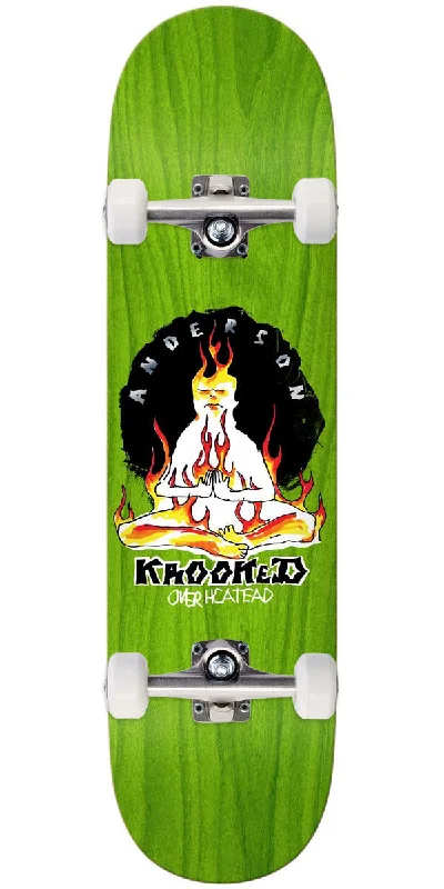 Lightweight Skateboard for Tricks and Stunts-Krooked Manderson Overheated Skateboard Complete - 8.38"