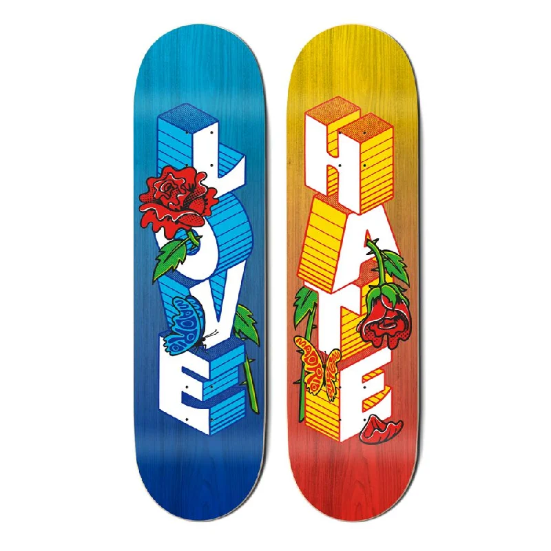 Compact Skateboard for Convenient Travel-Madrid Mark Ward Love, Hate, Just Skate 8.25" Skateboard