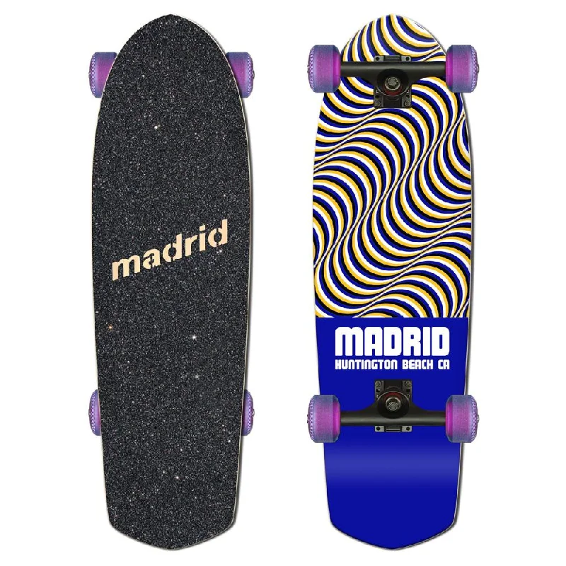 Skateboard with Bright Colors for Fun Look-Madrid Picket 28.5" Illusion Blue Cruiser Longboard