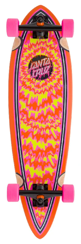 Trendy Cruiser Skateboard for Young Riders-Toxic Dot 9.20in x 33in Pintail Cruiser Skateboard Santa Cruz Complete