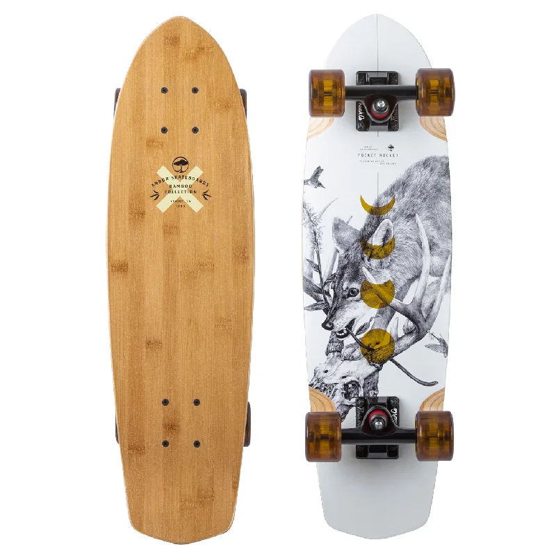 Skateboard with Grip Tape for Better Traction-Pocket Rocket Bamboo