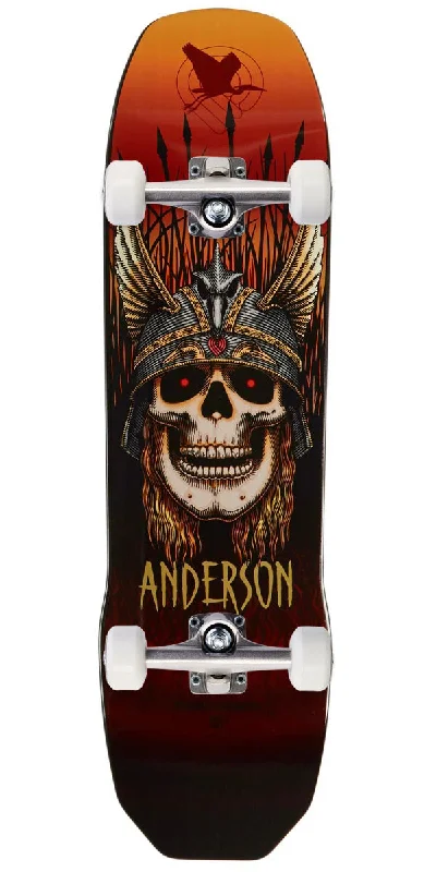 Durable Deck Skateboard for Long-Term Use-Powell-Peralta Andy Anderson Heron Skull Skateboard Complete - Rust - 8.45"