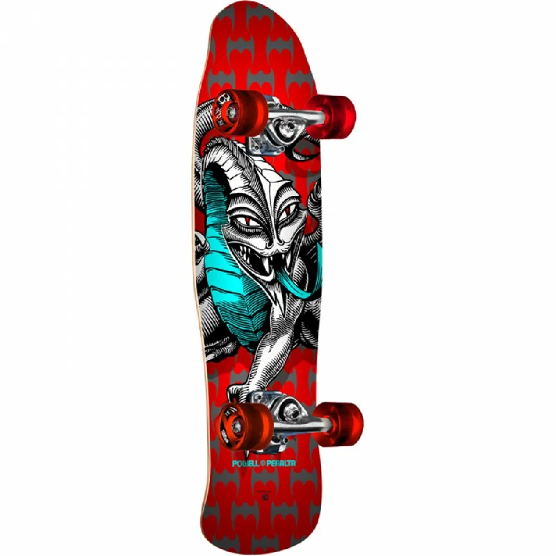 Complete Electric Skateboard for Commuting and Fun-Powell Peralta Mini Cab Dragon 8.0" Red Skateboard