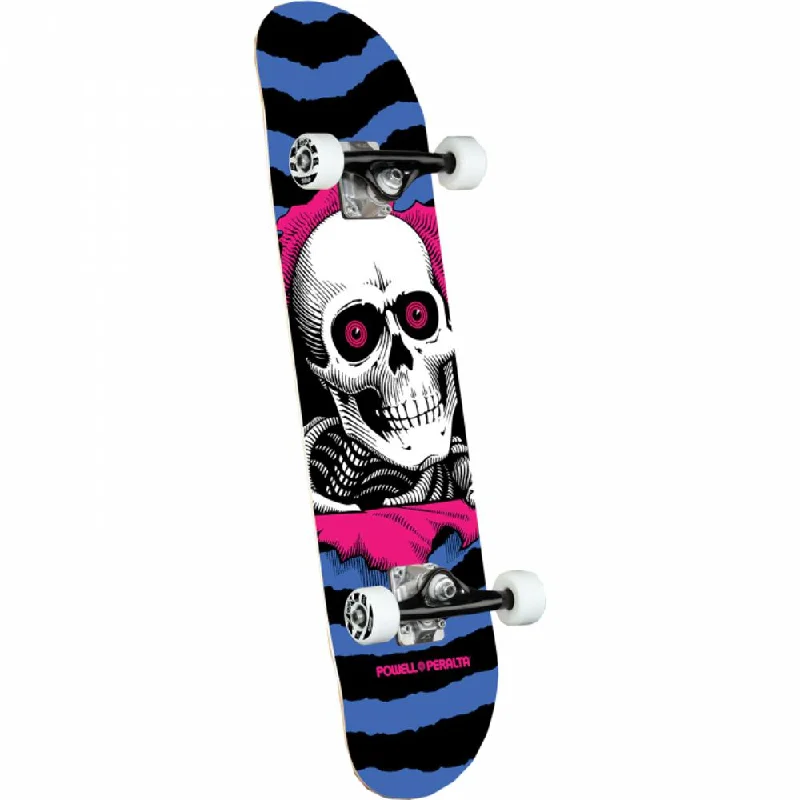 Skateboard with Soft Wheels for Comfortable Rides-Powell Peralta Ripper 7.0" Blue/Pink Skateboard