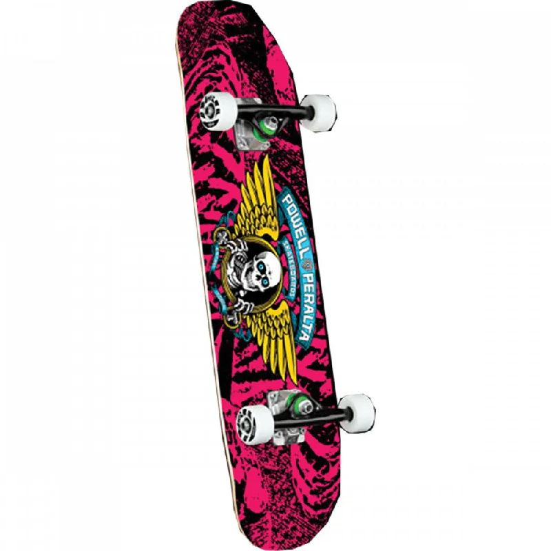 Lightweight Longboard Skateboard for Cruising-Powell Peralta Winged Ripper 7.0" White/Pink Skateboard