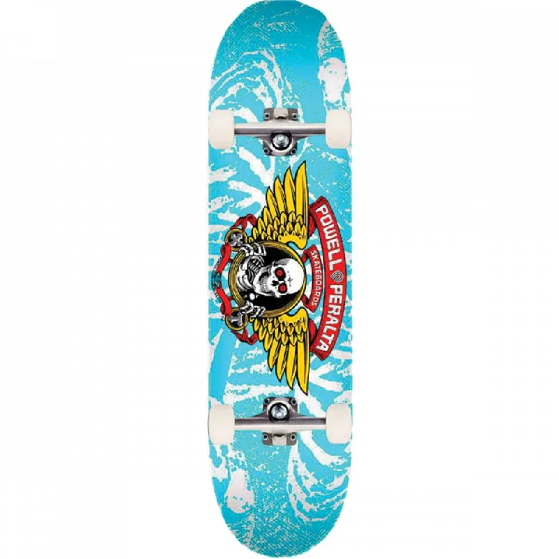 Smooth Riding Skateboard for Beginners-Powell Peralta Winged Ripper 8.0" White/Blue Skateboard