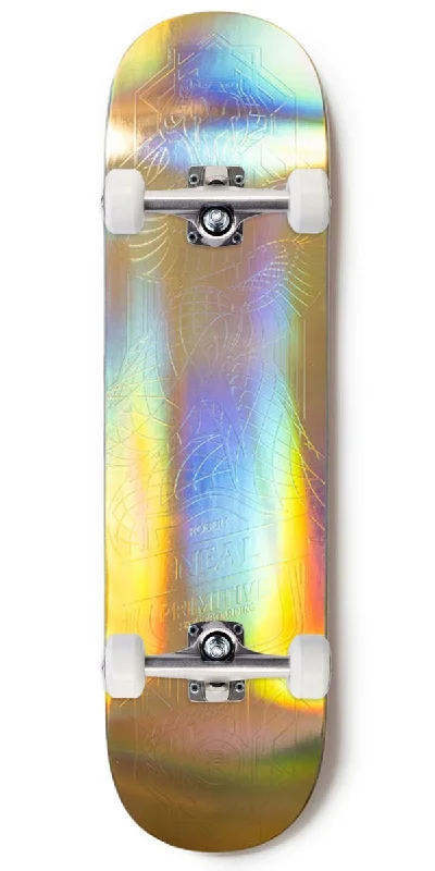 Pro-Level Skateboard for Serious Skaters-Primitive Neal Holofoil Viper Skateboard Complete - Gold - 8.38"