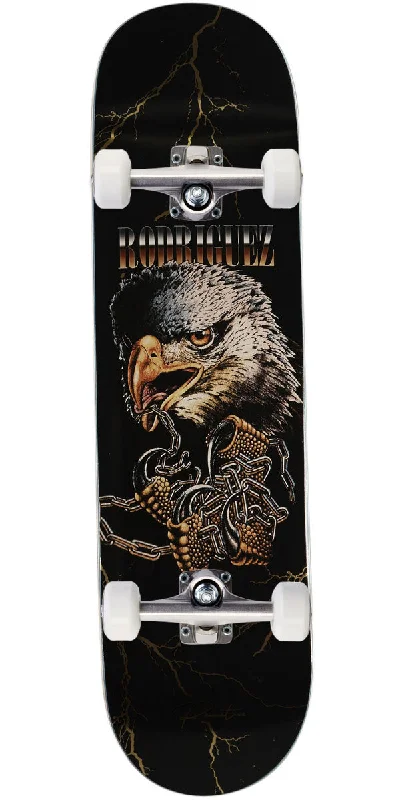 Comfortable Skateboard for Long, Easy Rides-Primitive Rodriguez Eagle Skateboard Complete - Black - 8.125"