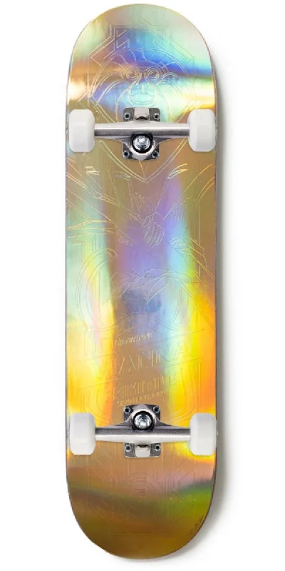 Performance Skateboard Deck for High-Speed Rides-Primitive Vianna Holofoil Tamarin Skateboard Complete - Gold - 8.625"