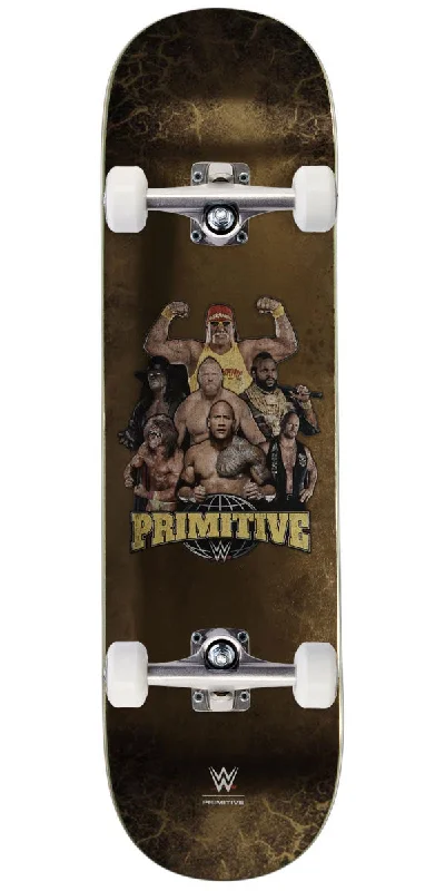 Durable Electric Skateboard for Smooth Rides-Primitive x WWE Mania Skateboard Complete - Gold - 8.38"